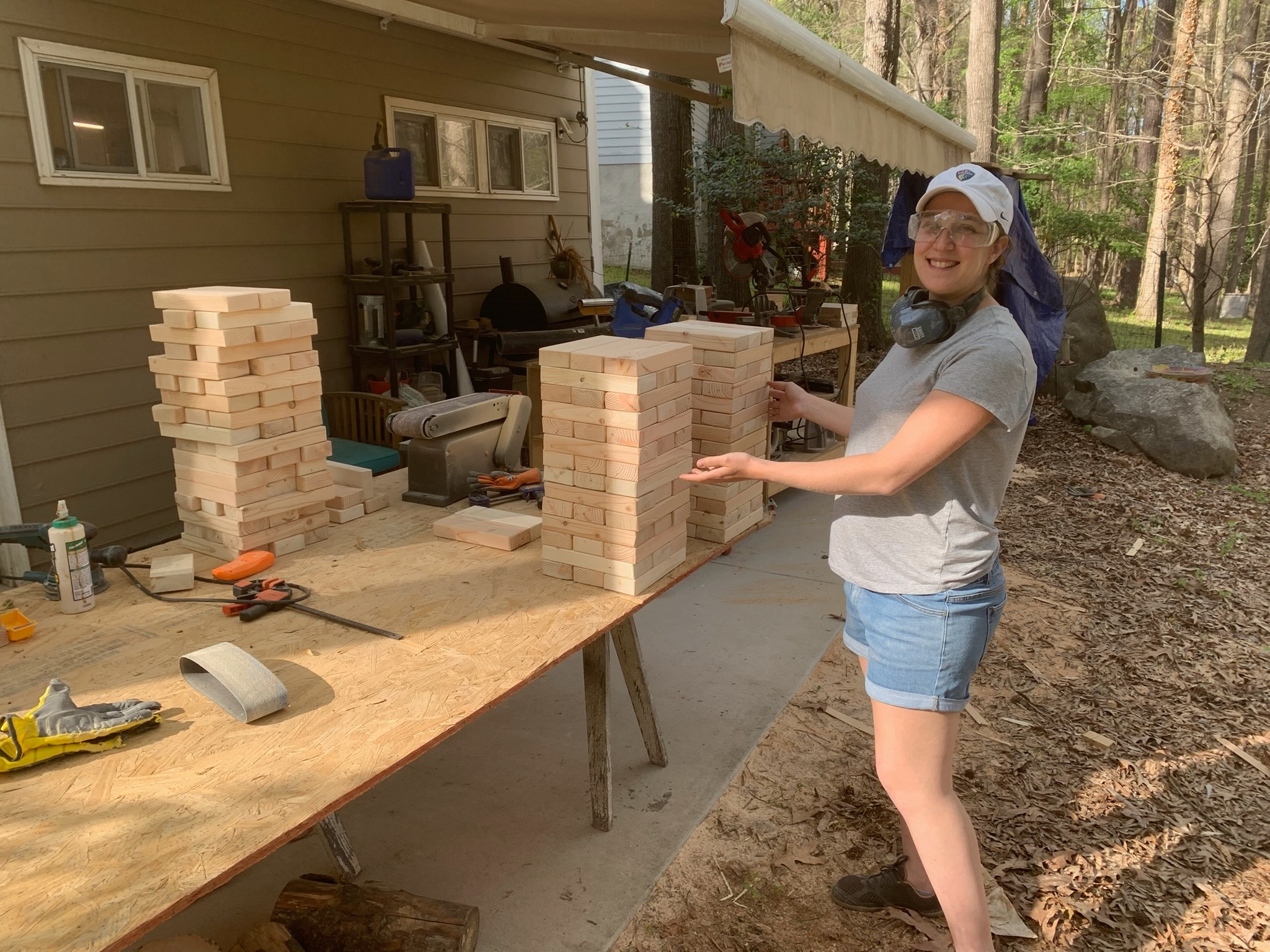 Building Tumble Tower by hand in Raleigh